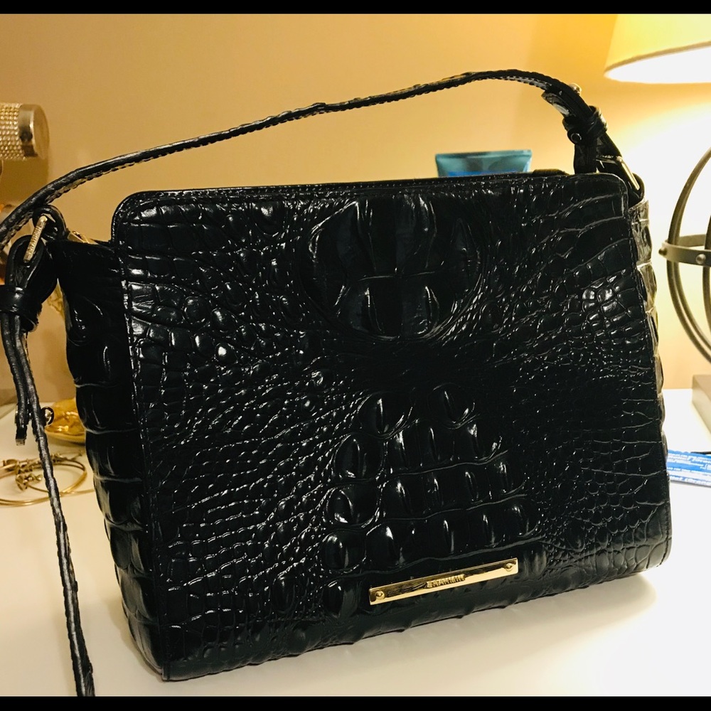 Brahmin Carrie Crocodile Embossed crossbody